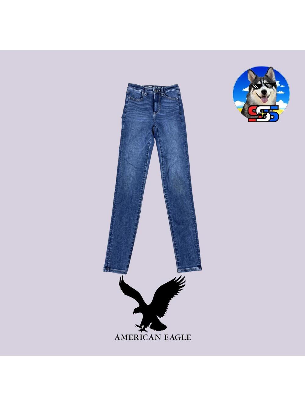 American Eagle Highest Rise Jegging Jeans Women's 00 Regular Med Wash